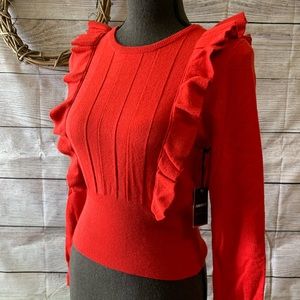 NWT sweater with ruffles